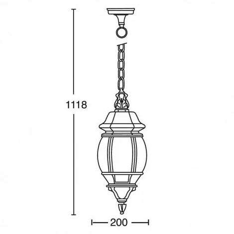 Уличный светильник подвесной Oasis Light 83405L Bl (220V, на цепи, IP44)