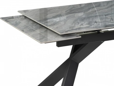 Керамический стол Хилбри 140 (Хилбри 140(200)х80х76 оробико / черный) Woodville арт.588050