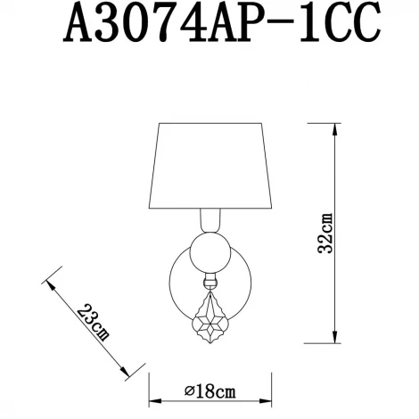 Бра Arte Lamp Promessa A3074AP-1CC