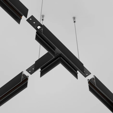 Коннектор Т-образный Exility накладной черный (магнитный) Maytoni Technical TRA034CT-41B