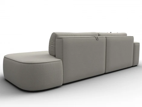 Диван угловой Лига-065 БП угол левый (ДСП,Рогожка/Бежевый) Лига Диванов 134783L