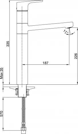 Смеситель E.C.A. Luna 102108949EX для раковины