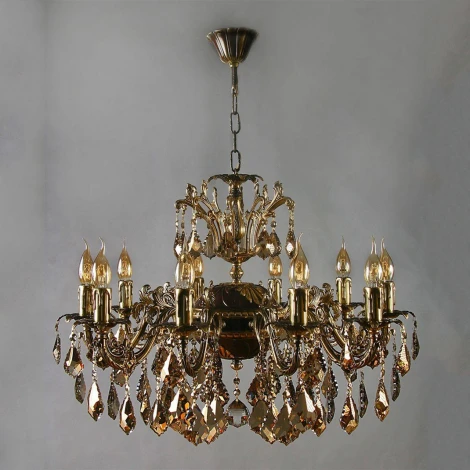 Подвесная люстра Ambiente by Brizzi Granada 2118/10 PB Honey Leaf (220V, на цепи, подсвечник, свеча)