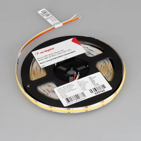 Светодиодная лента COB-X640-10mm 24V White-MIX (23 W/m, IP20, CSP, 5m) (Arlight, Изменяемая ЦТ) 039740