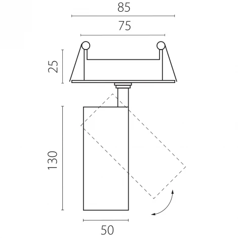 Спот встраиваемый 12W 840LM 20-55G с адаптером Lightstar Canno Pro C4126RS