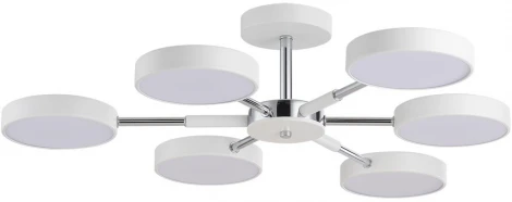 Потолочная люстра на штанге Lumion Mika 5659/99CL белый, хром LED 108W 3000-6000K 5773Лм 220V