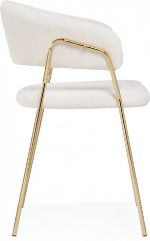 Стул на металлокаркасе Kamelia 1 (Kamelia 1 white fabric / gold) Woodville арт.15756