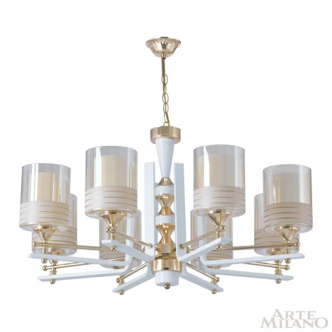 Подвесная люстра Arte Milano Florentia-6087 306087/8 Wh/Gd (220V, на цепи)