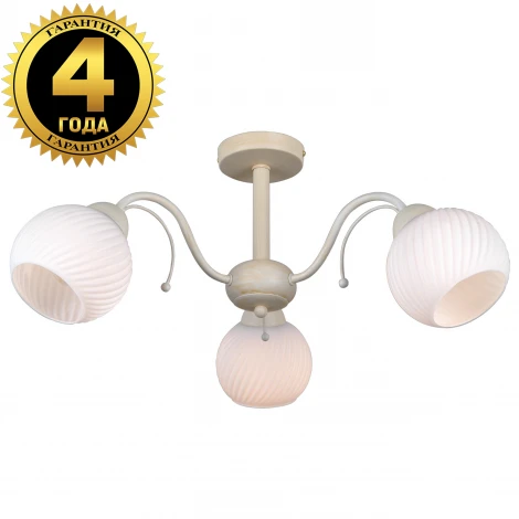Потолочная люстра Natali Kovaltseva Скандинавская классика 75146/3C BEIGE GOLD