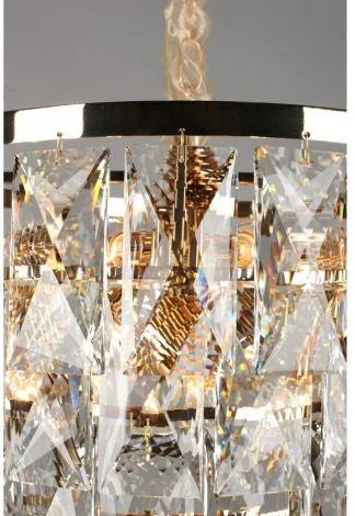 Подвесная люстра ярусная Omnilux 729 OML-72903-12 (220V, хрусталь, на цепи, круглые)