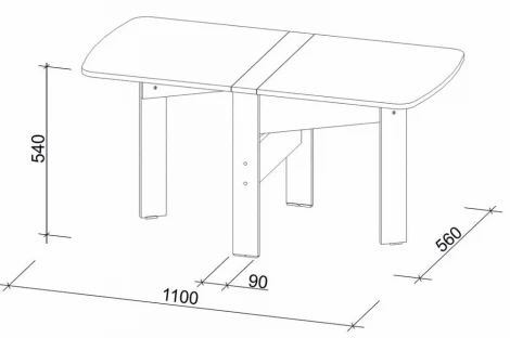 Стол-книжка Woodville СтК6 венге высота 54 см 260682