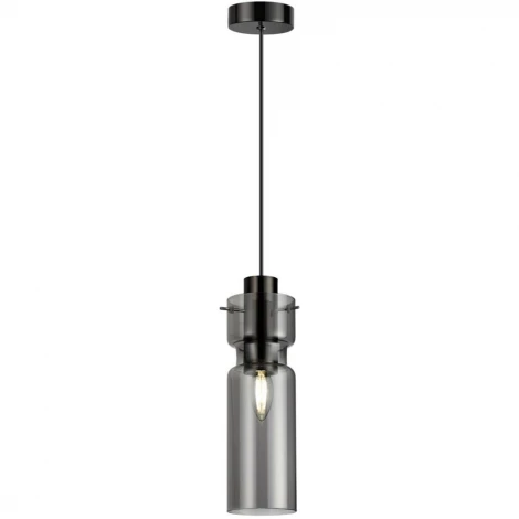 Подвесной светильник Odeon Light Scrow 5057/1 PENDANT черный/дымчатый/металл/стекло E27 1*40W (220V, на проводе, круглые)