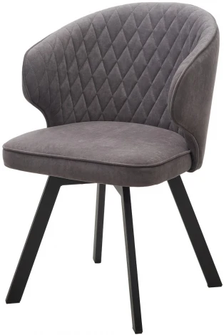 Стул SKAT 360 град. поворот. B28 Темно-серый, велюр / черный каркас, М-City