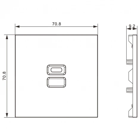 Накладка для розеток USB, матовый титан Donel S08 DS28645