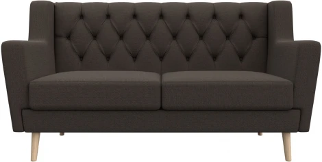 Диван кухонный прямой Брайтон 2 Люкс (Коричневый/Рогожка) Лига Диванов арт.122447