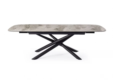 Стол DikLine KE180 керамика серый мрамор С21 глянец/опоры черные) (2 уп) 00-00072994