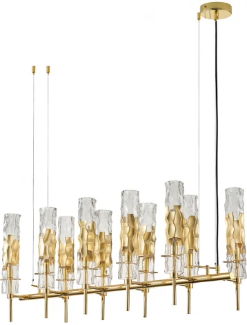 Подвесная люстра Crystal Lux PRIMAVERA SP10 GOLD (на тросе)