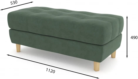 Банкетка Arsko Герберт зеленый велюр