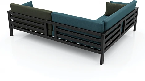 Диван Arsko Домино У венге велюр голубой/зеленый