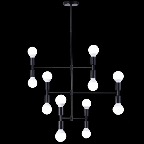 Потолочная люстра Natali Kovaltseva Loft Lux 75129/12C BLACK