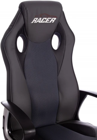 Кресло RACER кож/зам/ткань, металлик/серый, 36/12 Tetchair 13232