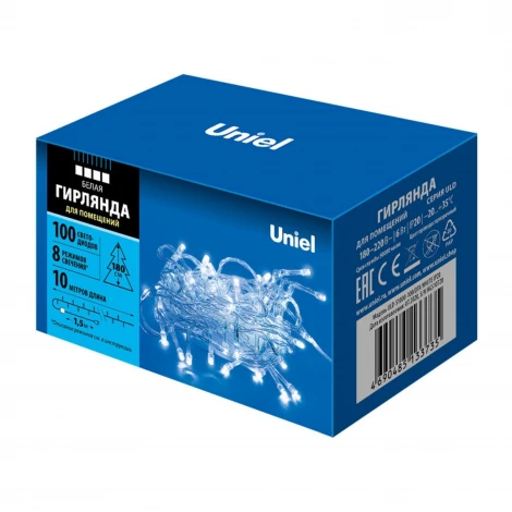 Гирлянда Uniel ULD-S1000-100/DTA WHITE IP20