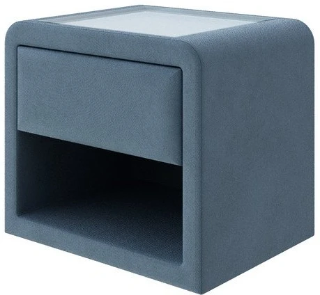 PROxSON Тумба Cube (Ткань: Велюр Monopoly Прованский синий (792)) 52x41