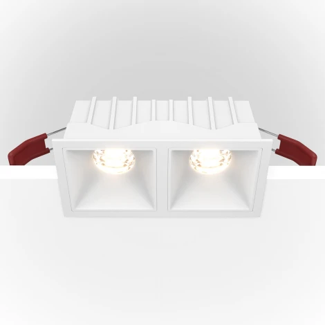 Встраиваемый светильник Alfa LED 4000K 2x10Вт 36° Dim Triac Maytoni Technical DL043-02-10W4K-D-SQ-W (220V)