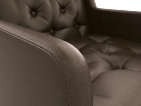 Кресло Arsko Айверс сосна темно-коричневый кожзам