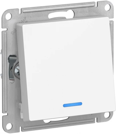 Выключатель встраиваемый одноклавишный с подсветкой (белый) Systeme Electric AtlasDesign ATN000163