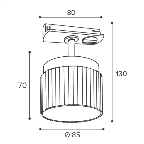 Трековый светильник однофазный Wolta WTL-GX53/19WG под лампу GX53 белый / Золотой MUSE