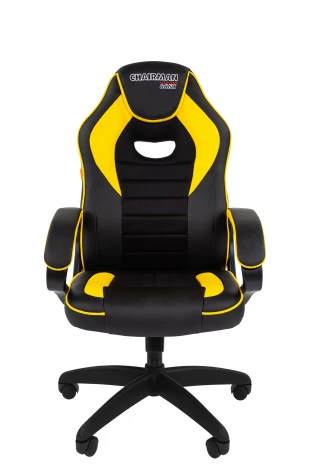Офисное кресло Chairman game 16 Россия экопремиум черный/желтый