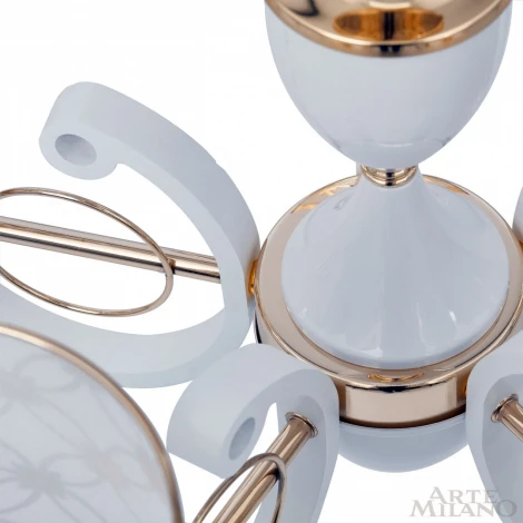 Подвесная люстра Arte Milano Florentia-3097 303097/6 Wh/Gd (220V, на цепи)