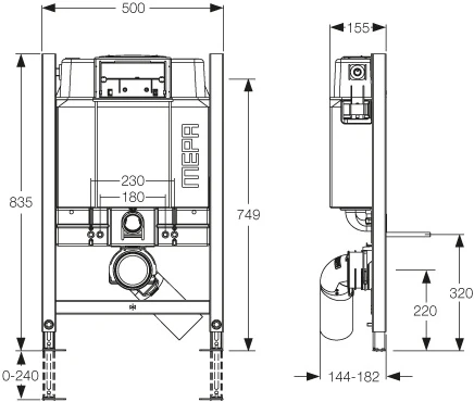 Система инсталляции для унитазов Mepa VariVIT B31 511103