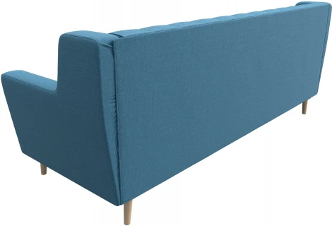 Диван кухонный прямой Брайтон 3 Люкс (Голубой/Рогожка) Лига Диванов арт.123188