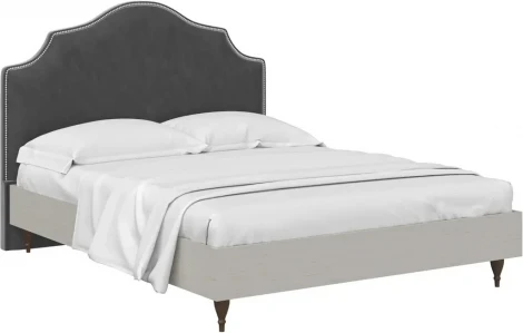 Кровать Queen II Victoria ОГОГО (арт.575774), (Ткань/Черный,Ясень Коимбра)