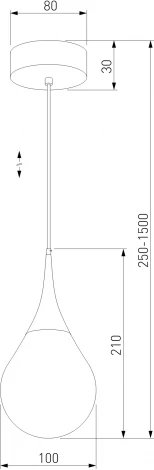 Подвесной светильник Eurosvet Adour 50256/1 LED дымчатый (220V, на проводе, шар)