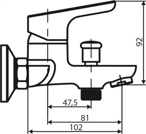Смеситель Dorff Norma D1010008 для ванны с душем