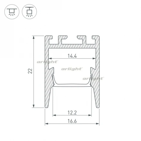 Профиль PDS-ZM-COMFY-2000 ANOD BLACK (Алюминий) 032856 Arlight