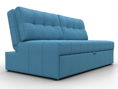 Диван прямой Лига-107 (160) (ЛДСП,Брус,Фанера,Рогожка/Голубой) Лига Диванов 134915