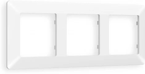 Рамка Ambrella Volt ALFA Line (Белый матовый) 3-ая AF110123