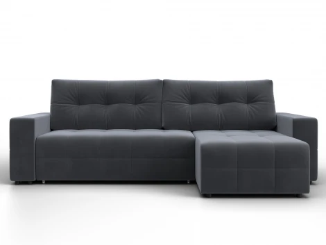 Диван угловой Лига-122 угол универсальный (ДСП,Брус,Велюр/Серый) Лига Диванов 137605