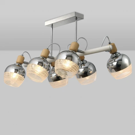 Потолочная люстра на штанге Natali Kovaltseva Wyatt 81456/6C