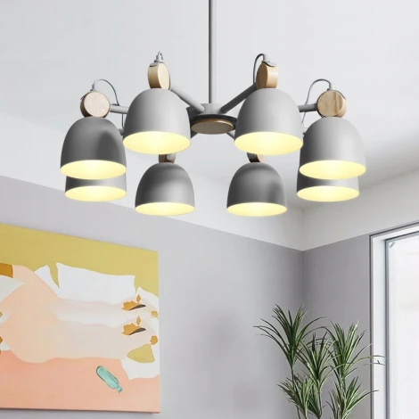 Потолочная люстра на штанге Rolla 8 Gray ImperiumLoft Rolla01 (178073-26) (220V)