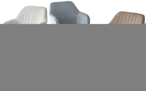 Стул ALABAMA BLUVEL-03 LIGHT GREY, велюр / черный каркас М-City