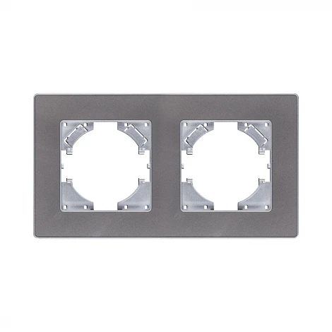 Рамка 2-постовая серый Kollinger Eleganz Acryl EA2GY