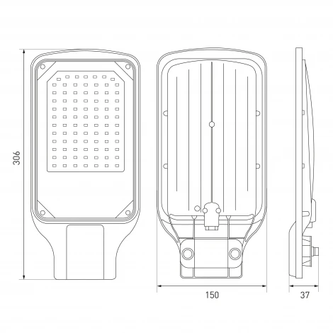 Уличный консольный светильник светодиодный ЭРА SPP-5 SPP-504-0-50K-050
