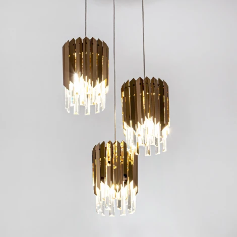 Подвесная люстра хрустальная Modelux MODELUX ML.20208.3 GD