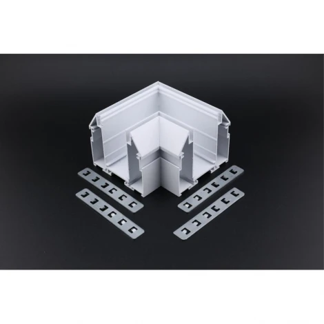 Соединитель шинопровода угловой плоский для натяжного потолка Aployt Magnetic track 220 APL.0284.10.04