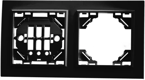 Рамка на 2 поста (черный) Stekker Эрна 39483